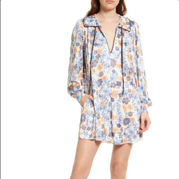 Free People Dresses & Skirts - NWT Free People Daisy Jane Long Sleeve Minidress Light Combo Size Medium